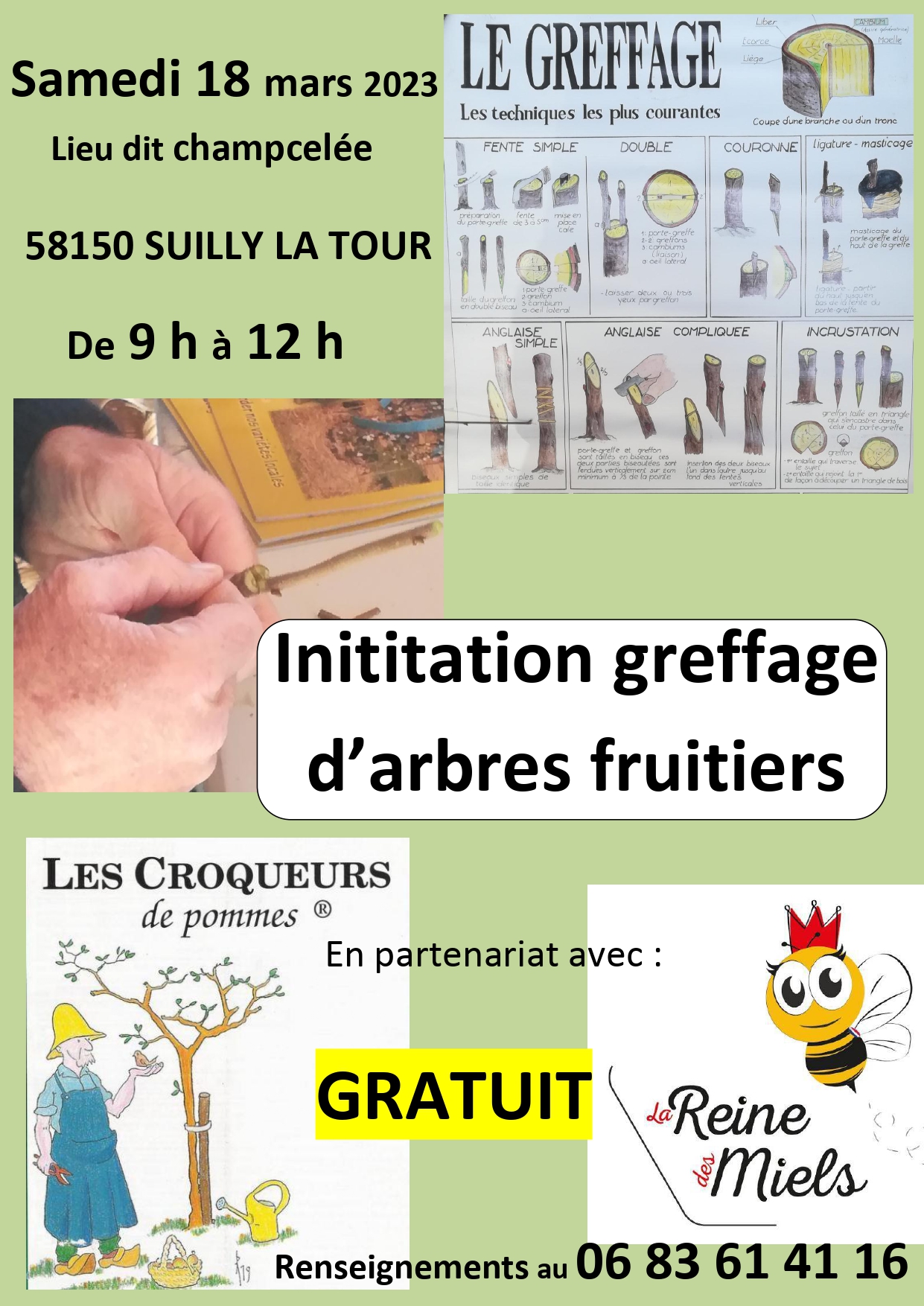 Initiation Greffage - La Reine des Miels Suilly la Tour